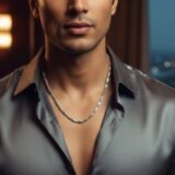 Men’s stainless steel silver chain necklace with slim rectangular link design and lobster clasp, 24 inch lengthMen’s stainless steel silver chain necklace with slim rectangular link design and lobster clasp, 24 inch length