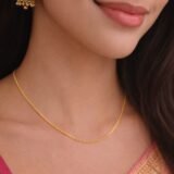 Premium gold box chain necklace for men and women minimalist elegant neck jewelry