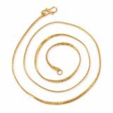 Elegant gold textured snake chain necklace for men and women minimalist neck jewelry