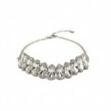 marquise cut crystal silver bracelet on woman wrist elegant statement jewelry